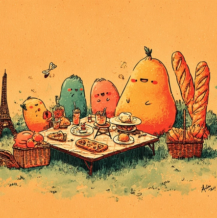 풀팥위의 점심 작품